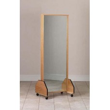 Portable Adult Single Mirror with Casters 27  W x 72  H