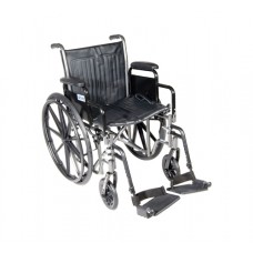 Wheelchair Econ Rem Full Arms W/SDF  Dual Axle 18