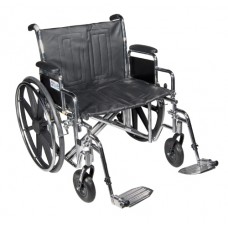 Wheelchair Std Dual-Axle 22  w/Rem Desk Arms & S/A Footrest