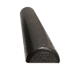 CanDo Foam Roller Black Compos Extra Firm Half-Round 6  x 36