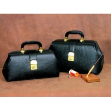 Intern/Student Boston Bag 14  Black Leather