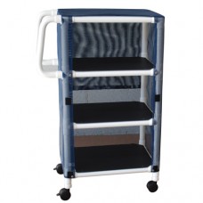 PVC Supply Cart w/ Ergonomic Handles- wt cap: 75lbs./Shelf