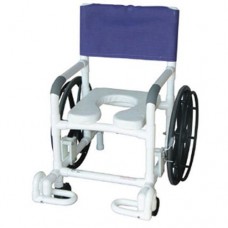 Shower Chair PVC Multi-Purpose w/Wheels & Individual Footrest
