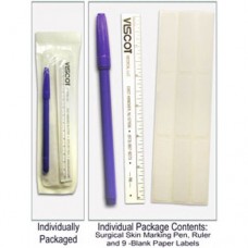 Skin Marking Pen w/ 9 Labels & 6  Flxble Ruler Sterile