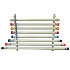 Wall Mount Therapy Bar Rack Holds 9 Bars