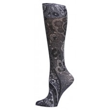 Blue Jay Fashion Socks (pr) New Black Paisley 8+AC0-15mmHg