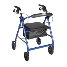 Rollator  Aluminum w/Fold-Up & Remov Back  Padded Seat Red