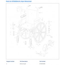 Arm Rest Pad Desk Length Nylon Universal for Wheelchairs
