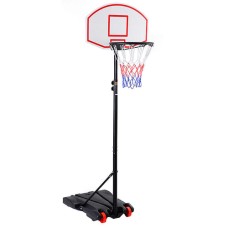 Adjustable Basketball Hoop System Stand with Wheels - Color: Black
